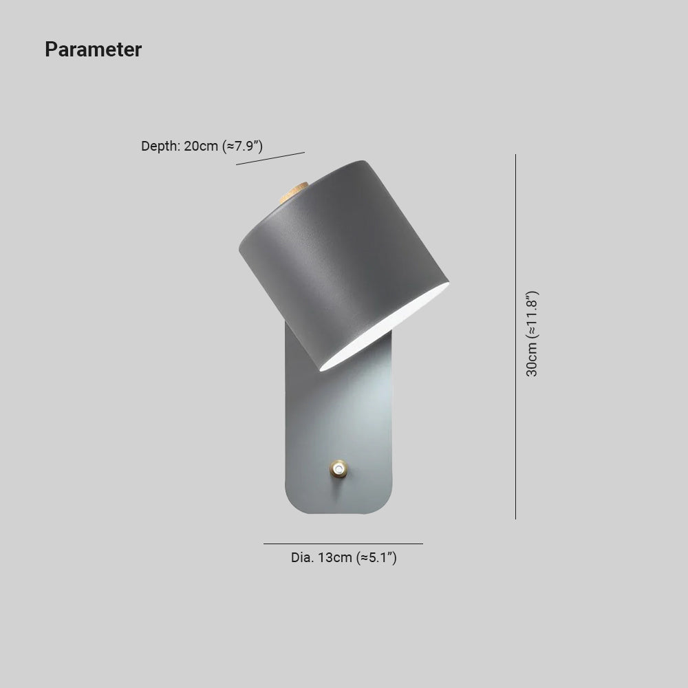 Quella Modern Rotatable Cylinder Wall Lamp – Adjustable Accent Lighting