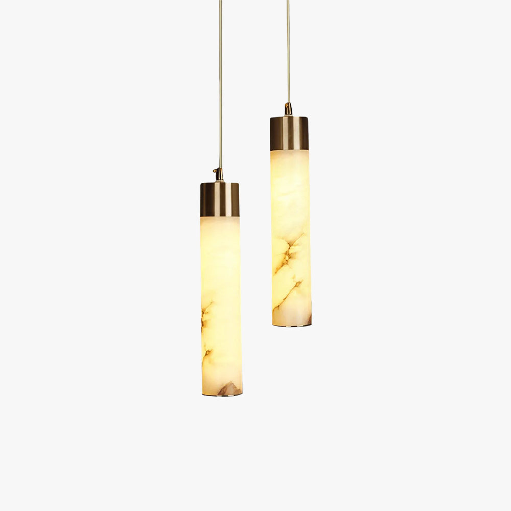 Dike White Alabaster Pendant Light