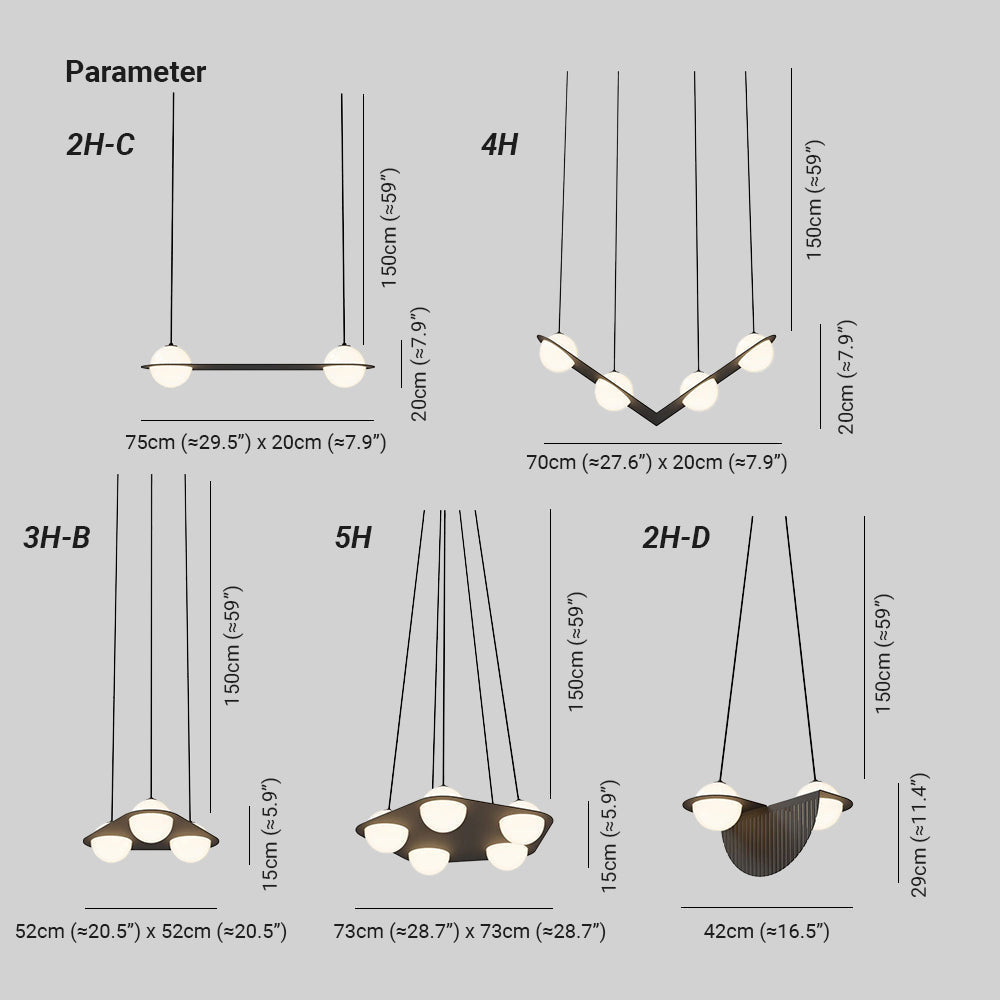 Selan Black Glass Pendant Lamp