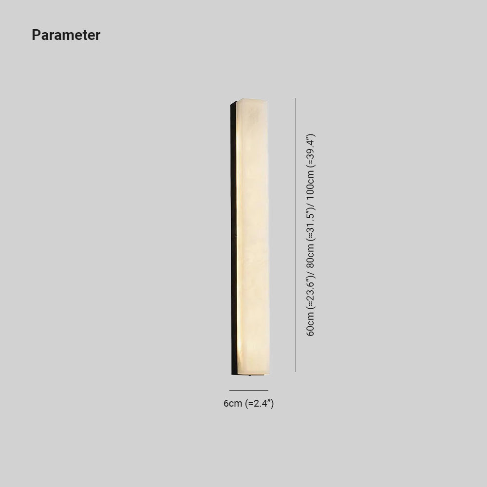 Isen Linear Wall Lamp – Elegant Brass & Alabaster Lighting