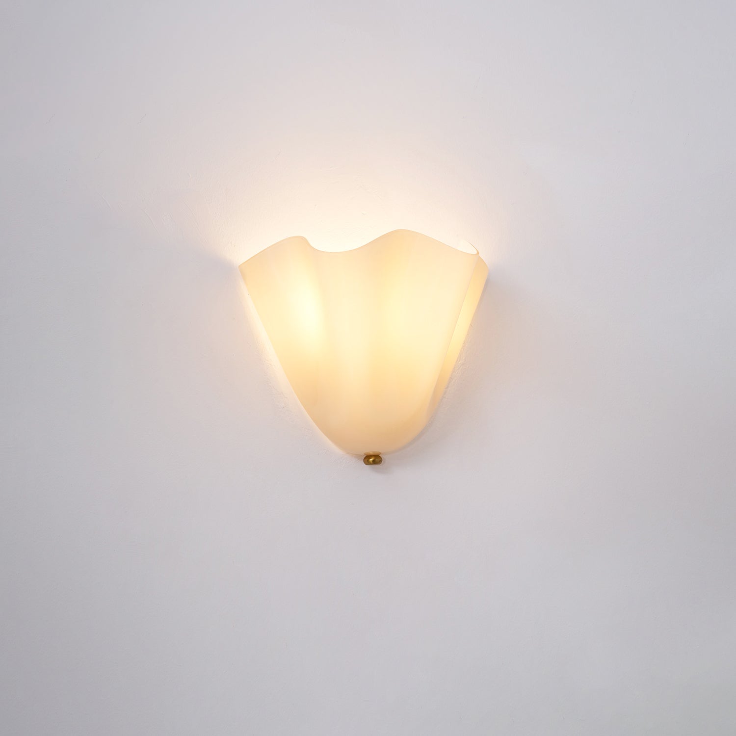 Petalia Glass Wall Sconce Art Deco LED Bedroom Living Room Hallway — Beige Green Brown Amber
