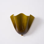 Petalia Glass Wall Sconce Art Deco LED Bedroom Living Room Hallway — Beige Green Brown Amber