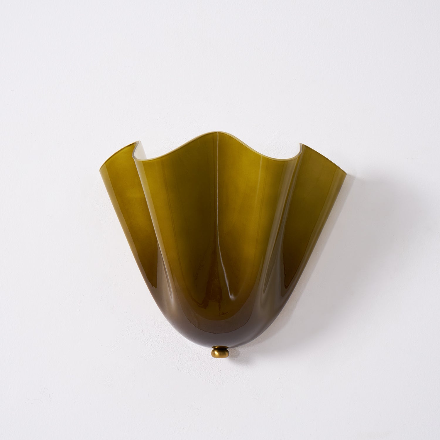 Petalia Glass Wall Sconce Art Deco LED Bedroom Living Room Hallway — Beige Green Brown Amber