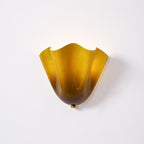 Petalia Glass Wall Sconce Art Deco LED Bedroom Living Room Hallway — Beige Green Brown Amber