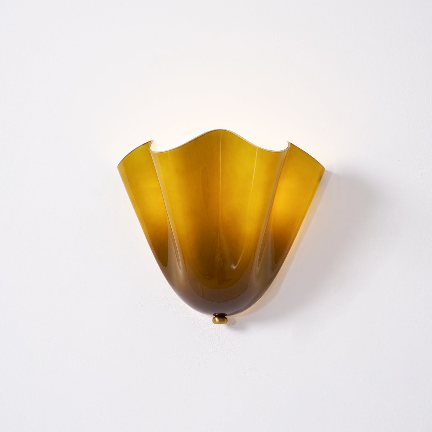 Petalia Glass Wall Sconce Art Deco LED Bedroom Living Room Hallway — Beige Green Brown Amber