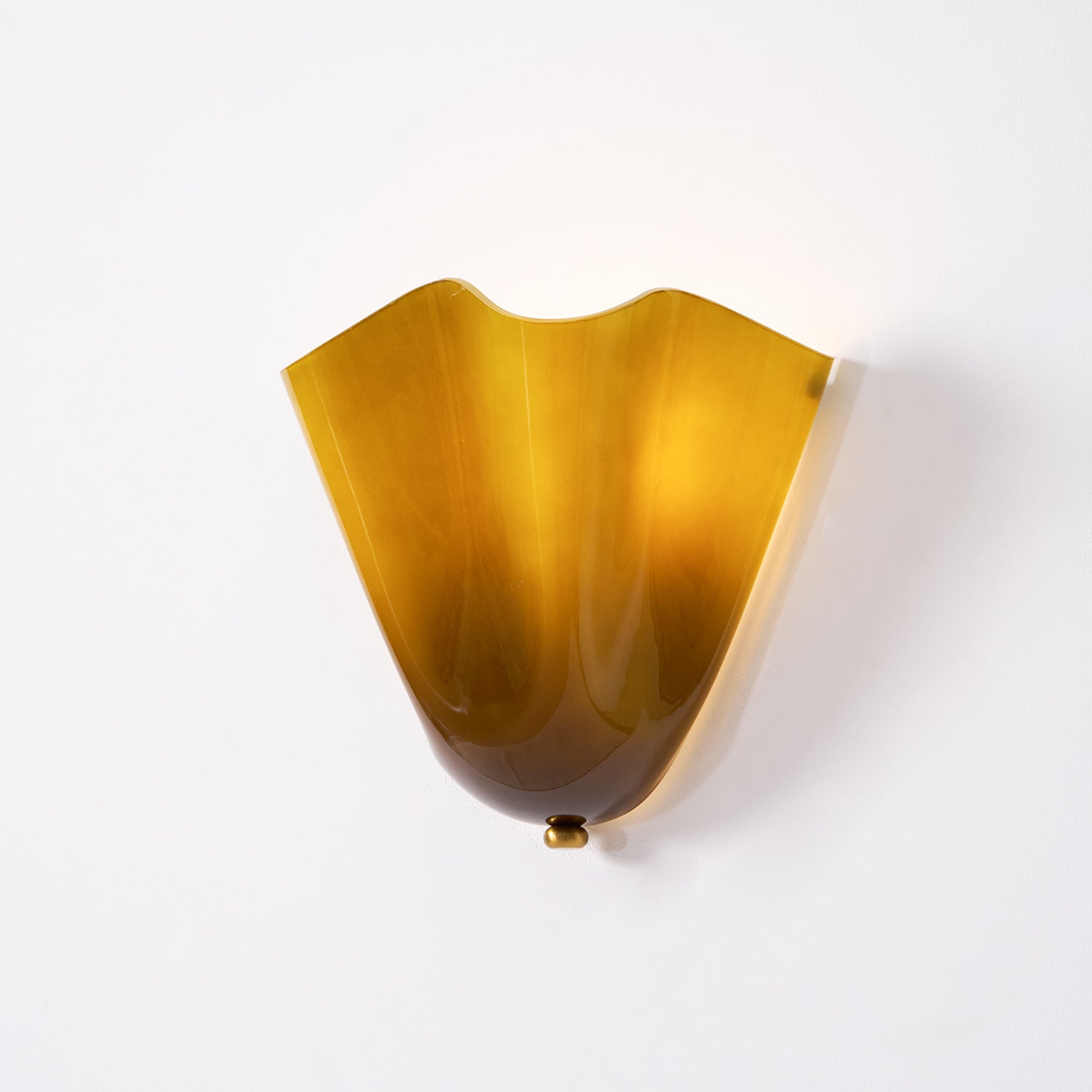 Petalia Glass Wall Sconce Art Deco LED Bedroom Living Room Hallway — Beige Green Brown Amber