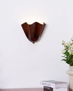 Petalia Glass Wall Sconce Art Deco LED Bedroom Living Room Hallway — Beige Green Brown Amber