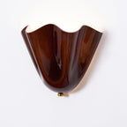 Petalia Glass Wall Sconce Art Deco LED Bedroom Living Room Hallway — Beige Green Brown Amber