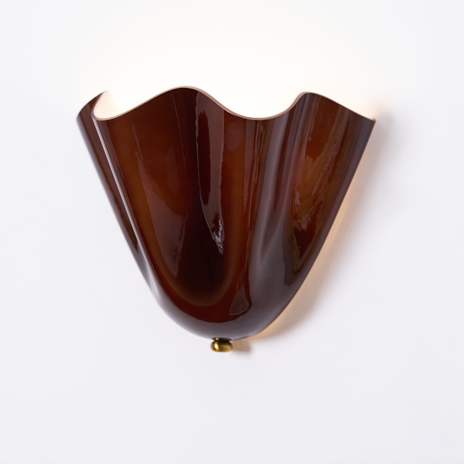 Petalia Glass Wall Sconce Art Deco LED Bedroom Living Room Hallway — Beige Green Brown Amber