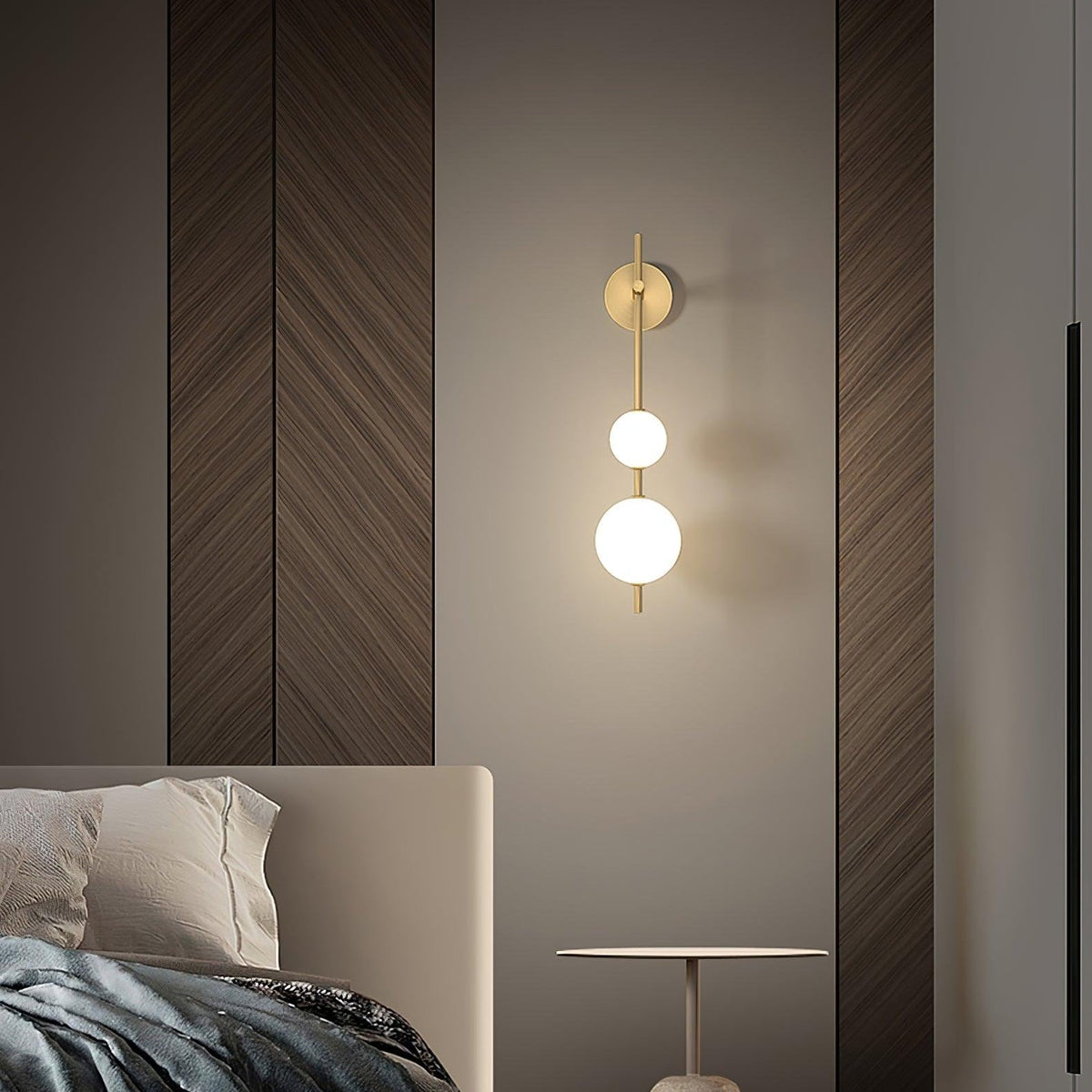 Cerin Vertical Globe Wall Lamp – Elegant Modern Lighting for Stylish Interiors