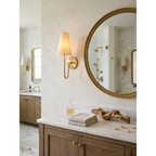 Scoop Brass Wall Lamp Sculptural Modern Bedroom Living Room Hallway — Brass Black