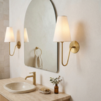 Scoop Brass Wall Lamp Sculptural Modern Bedroom Living Room Hallway — Brass Black