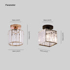Stonel Modern Metal/Crystal Ceiling Light, 3 Colors