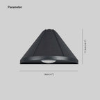 Ray Modern Black Cone-Shaped Metal Outdoor Wall Lamp