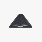 Ray Modern Black Cone-Shaped Metal Outdoor Wall Lamp