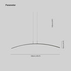 Floa Minimalist Linear Metal Remote Control Pendant Light