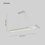 Junel Minimalist Oval Interior Hanging Pendant Light