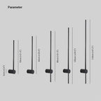 Arisha Modern Minimalist Black LED Wall Reading Lamp