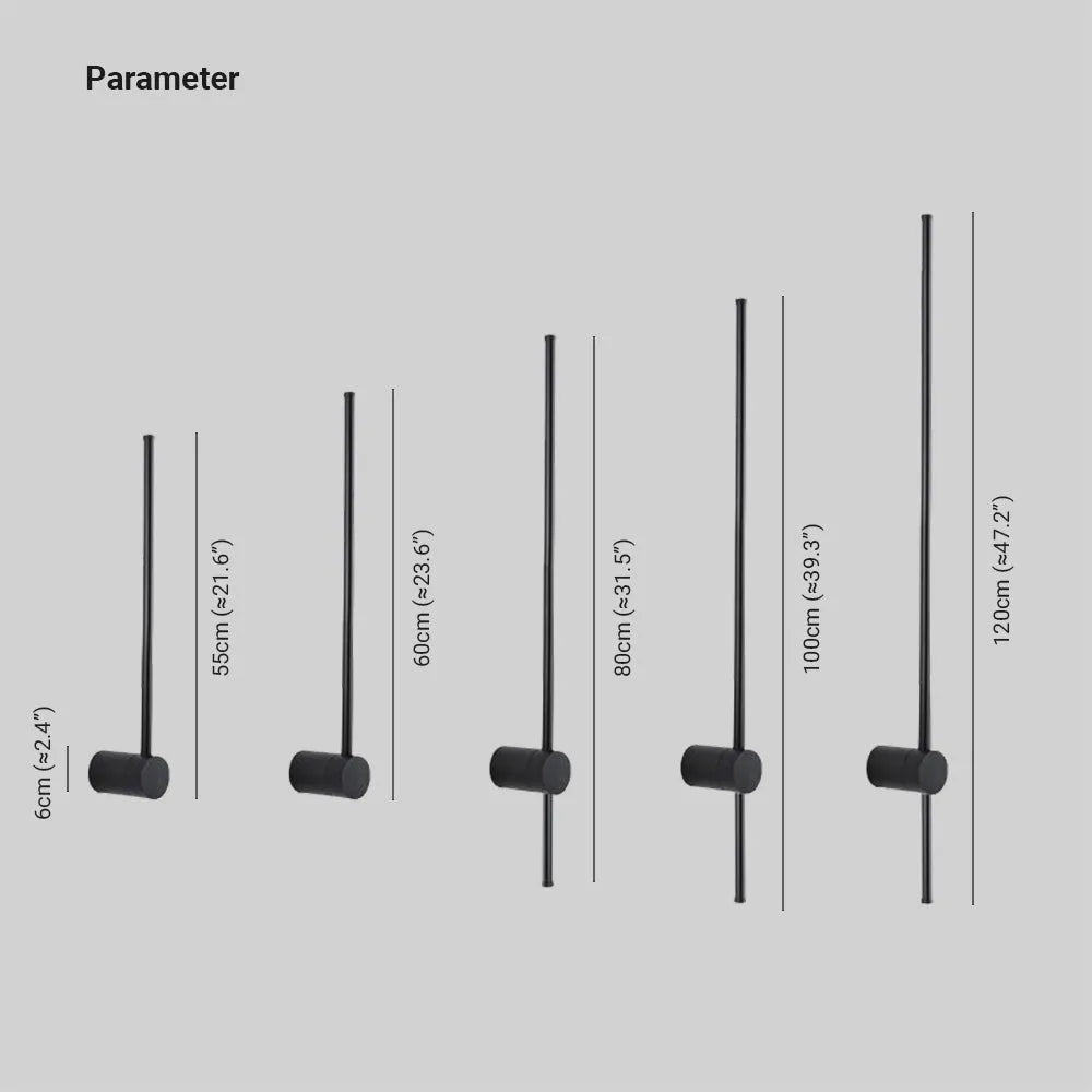 Arisha Modern Minimalist Black LED Wall Reading Lamp