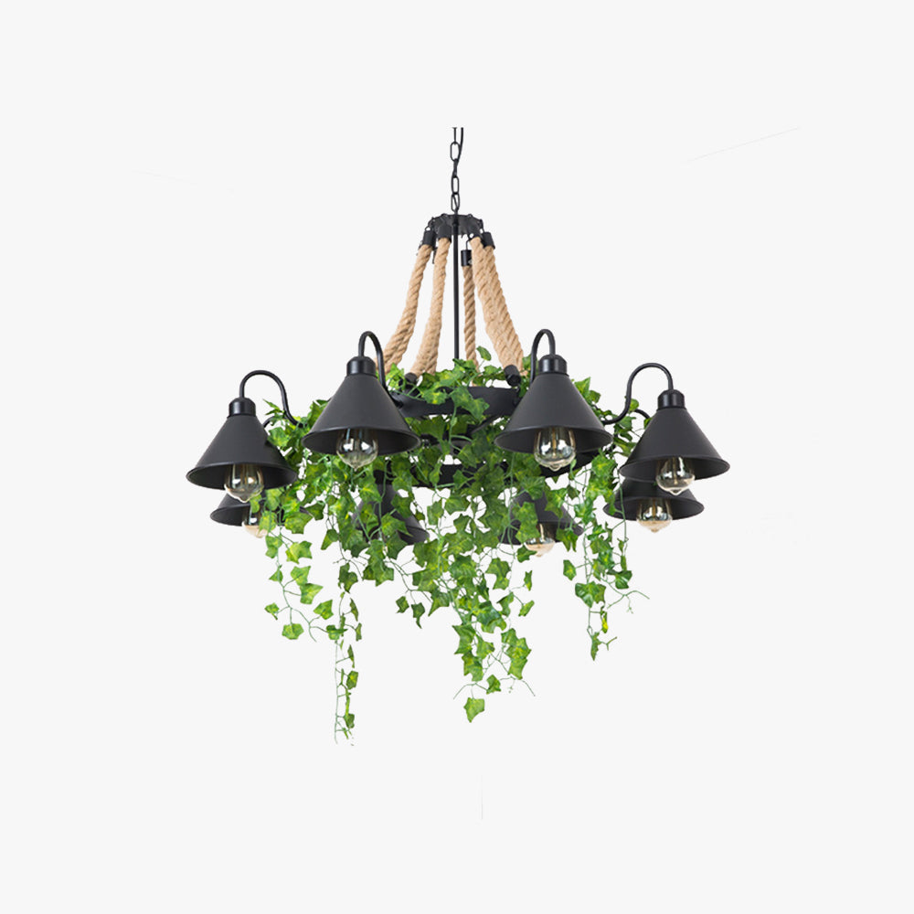 Arisha Retro LED Chandelier Black Metal Restaurant/Bar/Living Room