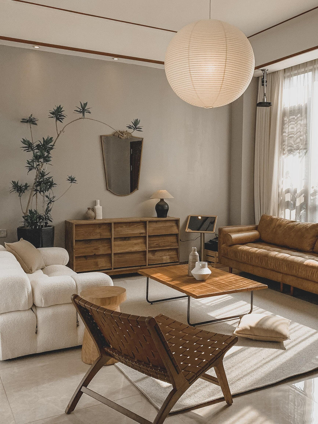 Lustra Pendant Lamp Paper for Living Room