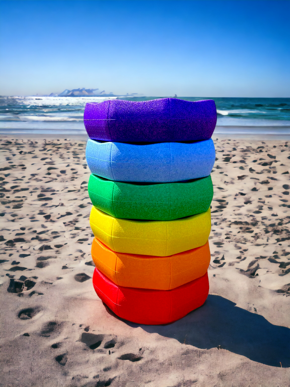 6 Pieces Rainbow Stepping Stones Set