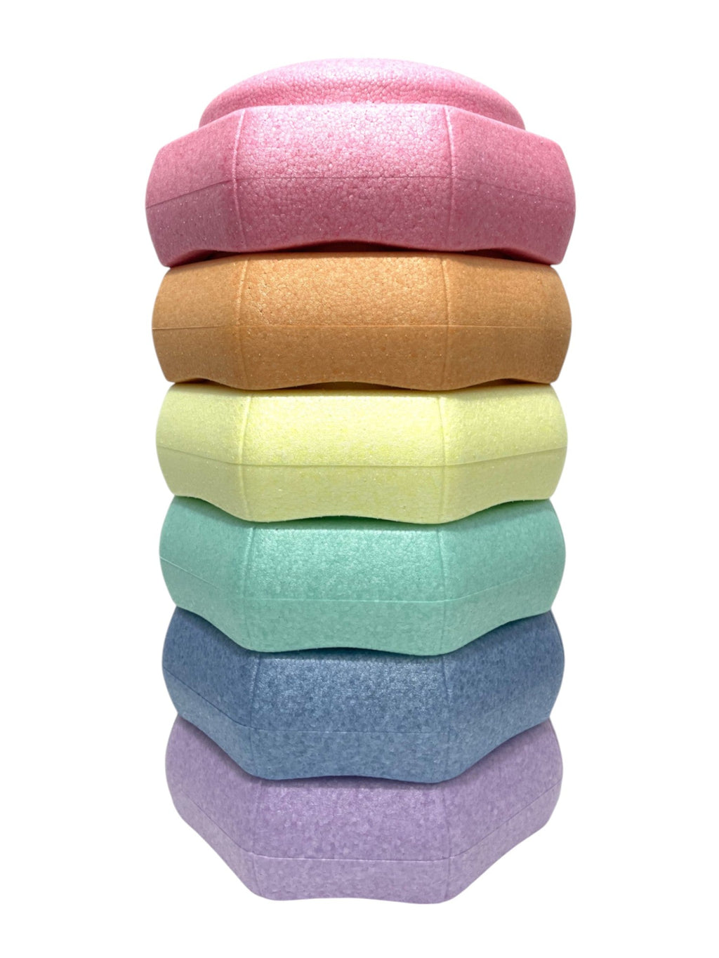 6 Pieces Pastel Rainbow Stepping Stones Set
