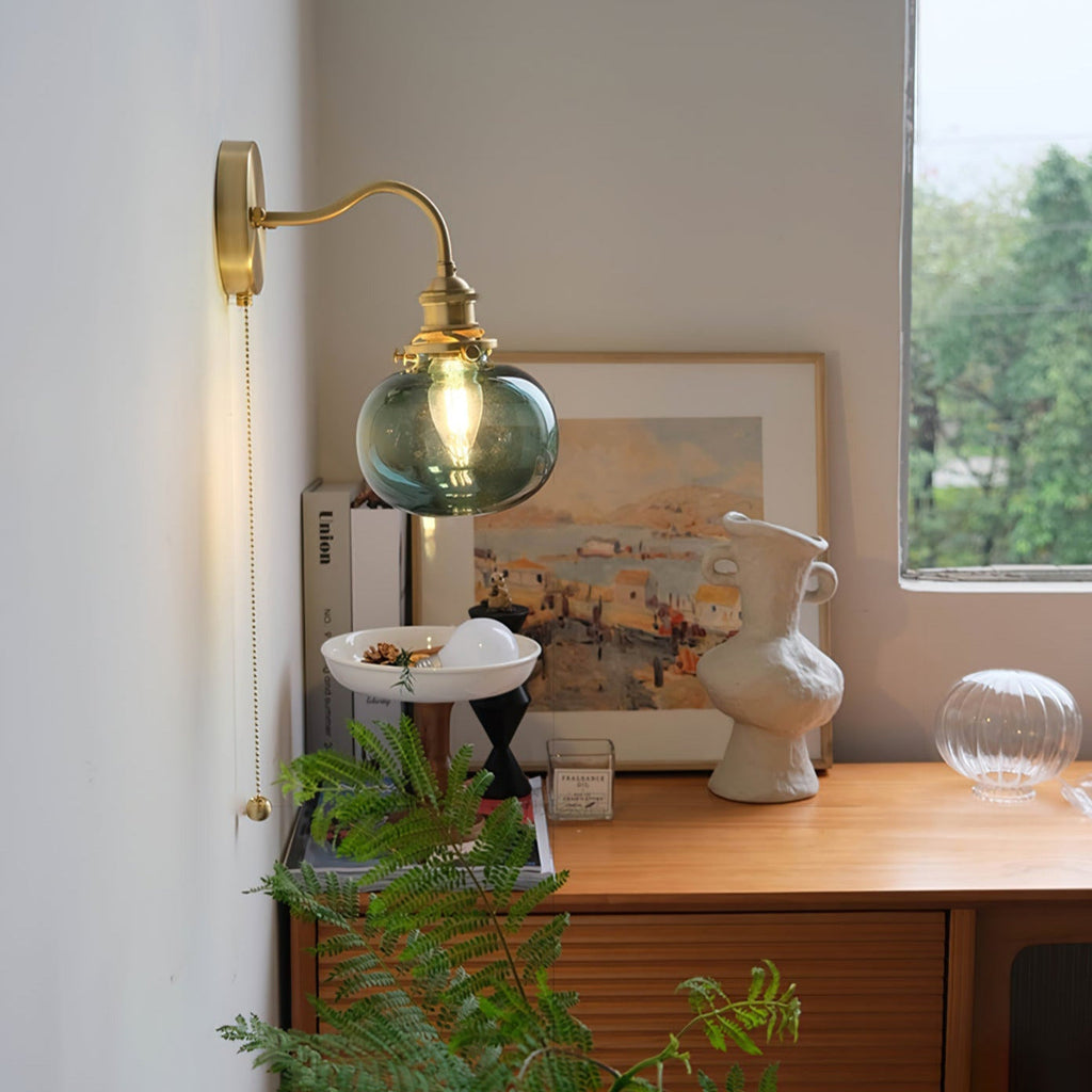 June Vintage Glass Wall Lamp – Elegant Retro Lighting Fixture