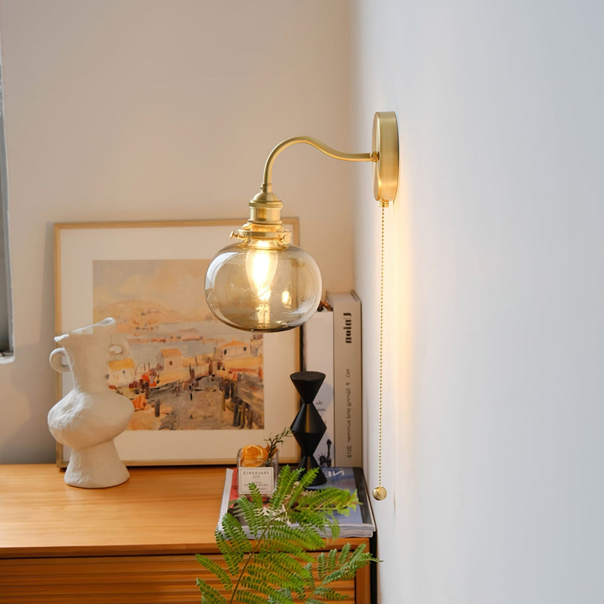 June Vintage Glass Wall Lamp – Elegant Retro Lighting Fixture