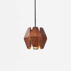 Pendant Lamp Geometric Wood Shade Warm Glow Nordic Minimalist Accent