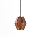 Pendant Lamp Geometric Wood Shade Warm Glow Nordic Minimalist Accent
