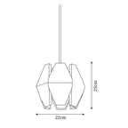 Pendant Lamp Geometric Wood Shade Warm Glow Nordic Minimalist Accent