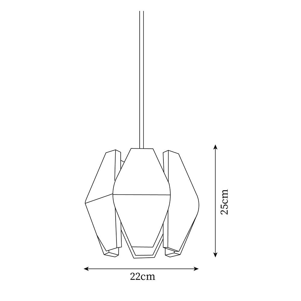 Pendant Lamp Geometric Wood Shade Warm Glow Nordic Minimalist Accent