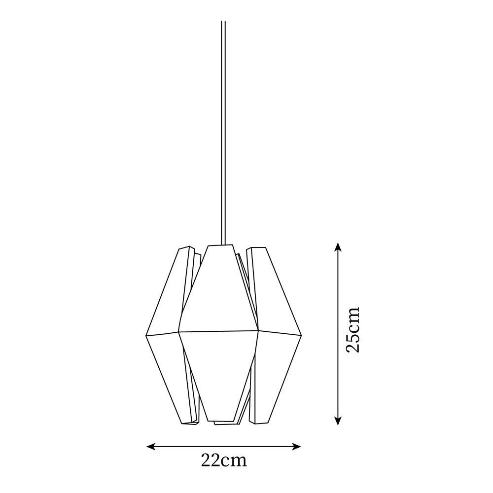 Pendant Lamp Geometric Wood Shade Warm Glow Nordic Minimalist Accent