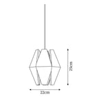 Pendant Lamp Geometric Wood Shade Warm Glow Nordic Minimalist Accent