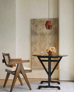 Pendant Lamp Geometric Wood Shade Warm Glow Nordic Minimalist Accent