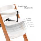 Wooden High Chair For Babies And Toddlers | Includes ( Seat Cushion ,Tray & 5 Point Belt )