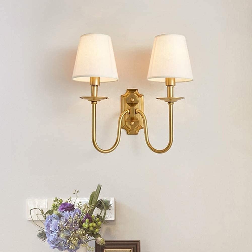 Chloe Vintage Fabric-Shade Wall Lamp