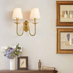 Chloe Vintage Fabric-Shade Wall Lamp