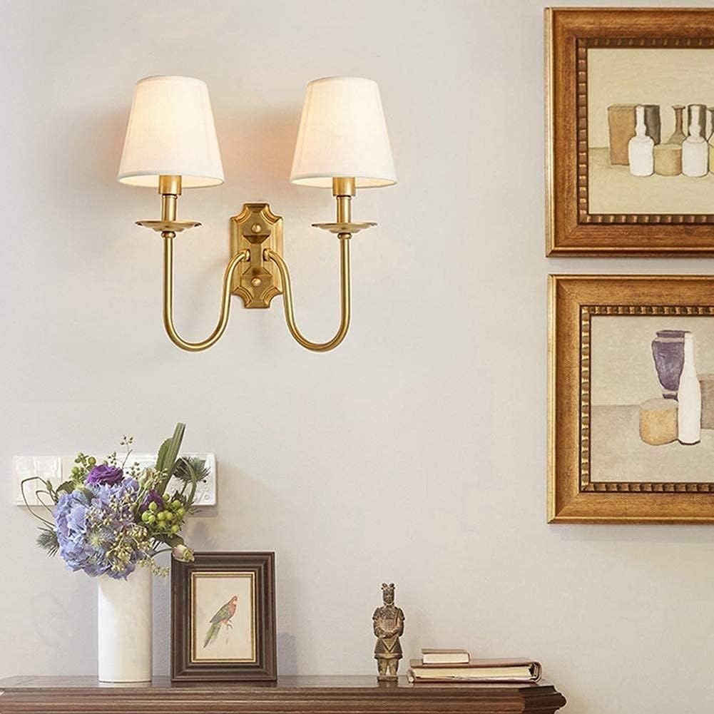 Chloe Vintage Fabric-Shade Wall Lamp
