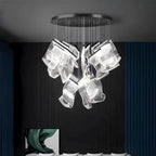 ZEPHYR Acrylic Wave Chandelier Remote Dimmable Dining Room Living Room — 6 to 35 Lights