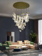 ZEPHYR Acrylic Wave Chandelier Remote Dimmable Dining Room Living Room — 6 to 35 Lights
