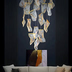 ZEPHYR Acrylic Wave Chandelier Remote Dimmable Dining Room Living Room — 6 to 35 Lights
