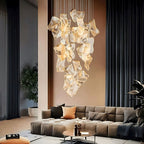 ZEPHYR Acrylic Wave Chandelier Remote Dimmable Dining Room Living Room — 6 to 35 Lights