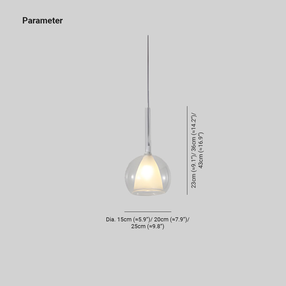 Valentina Pendant Light Glass Modern Sphere LED  Dining Room
