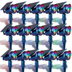 Solar Lawn Spotlights Adjustable Outdoor Tree Accent Light Aluminum — Warm White & RGB Sets