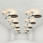Modern Minimalist Geometric 6-Speed Ceiling Fan LED Light DC Motor Bedroom Living Room — 42 to 52 Inch