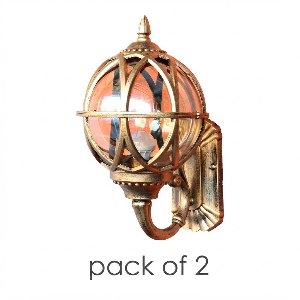 Bird's Nest Outdoor Wall Light Lantern Vintage Black Bronze Waterproof — 8 to 12 Inch Singles & Sets