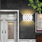 Ray Modern Minimalist Metal LED Wall Lamp with Up and Down Lighting, Black/White