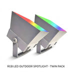 Outdoor RGB LED Spot Light 30W Waterproof Hardwired Landscape Tree Lighting — Singles to 8-Pack